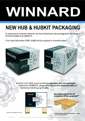 Winnard HUBS now being supplied in branded boxes