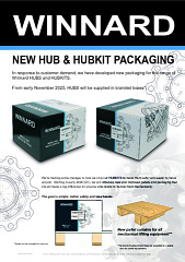 Winnard HUBS now being supplied in branded boxes