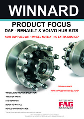 Popular HUBKITS for DAF - Renault & Volvo now supplied with wheel nuts - See specifications for details